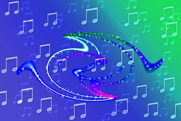 Повний кольоровий абстрактний фон з концепцією музичної ноти . — стокове фото
