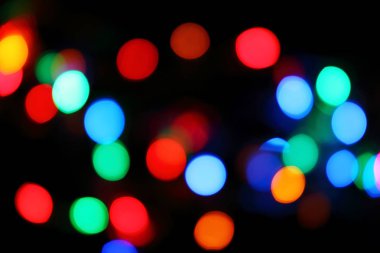 Odaklanmamış Noel ışıkları arka planı