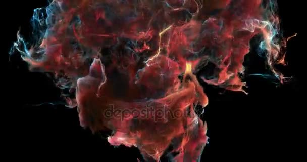 Motion Background VJ Loop - Particelle rosse e blu 4k + opache — Video Stock