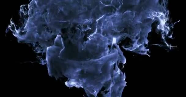 Bewegungshintergrund vj loop - blaue Teilchen 4k + matt — Stockvideo