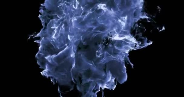 モーション バック グラウンド Vj ループ - 青い粒子 4 k + マット — ストック動画