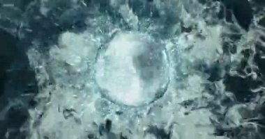 Hareketli arka plan Vj Loop - Lens küre gri Noire parçacıklar 4k