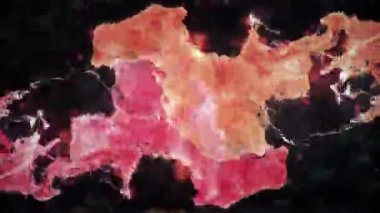 Hareketli arka plan Vj Loop - turuncu kırmızı yeşil mavi mavi renkli parçacıklar Hd