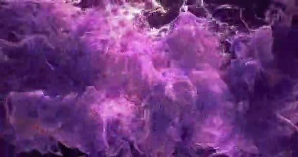 Pohybu pozadí Vj Loop - tmavě růžová purpurová oranžové částice 4k — Stock video