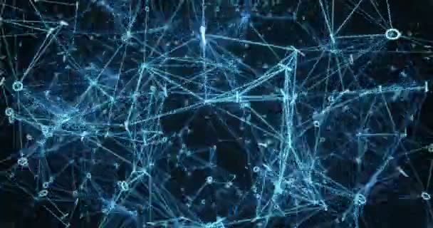Pulsating Digital Binary Data Networks Résumé Mouvement Arrière-plan 4k 
