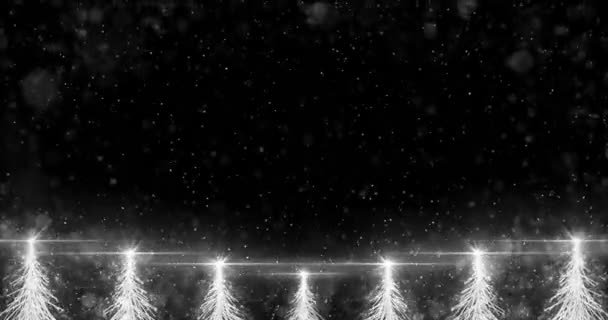 Animovaný White Christmas Fir Tree Star pozadí bezešvé smyčka 4k rozlišení.