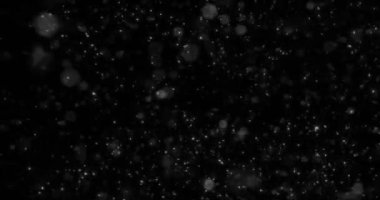Hareketli arka plan düşen beyaz ufuk bokeh ışıklar döngü 4 k kar