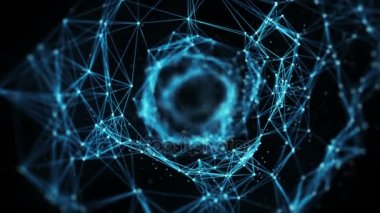 Soyut hareket arka plan dijital tünel Alfa mat uçan-