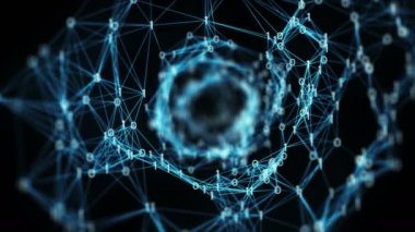 Soyut hareket arka plan dijital ikili tünel Alfa mat uçan-