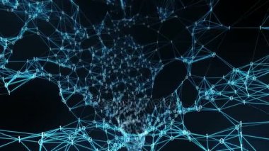 Hareketli arka plan - dijital ikili pleksus huni döngü