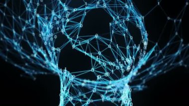 Hareketli arka plan - dijital ikili pleksus huni döngü