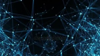 Soyut hareket arka plan - dijital veri ağları Alfa mat uçan