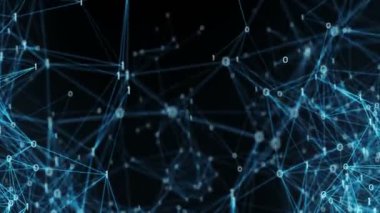 Dijital ikili veri ağları Alfa mat uçan soyut