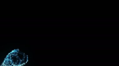 Hareketli arka plan - uçan bir dijital pleksus huni