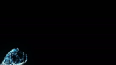 Hareketli arka plan - uçan bir dijital ikili pleksus huni