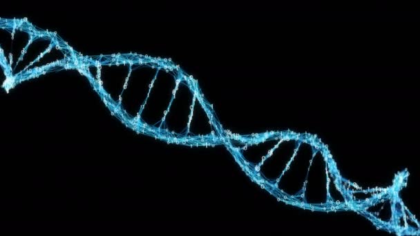 Фон движения Цифровое бинарное сплетение молекулы ДНК Альфа Матте 4k петля — стоковое видео