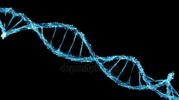 Résumé du mouvement Fond - Digital Plexus DNA molecule 4k Loop Alpha Matte — Video