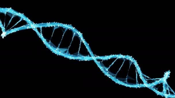 Фон движения Цифровой полигон Молекула сплетения ДНК 4k Петля Альфа Матте — стоковое видео