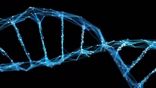 Absztrakt mozgás háttér - digitális Plexus DNS-molekula 4k hurok alfa Matt — Stock videók