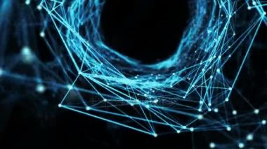 Hareketli arka plan - dijital pleksus tünel döngü