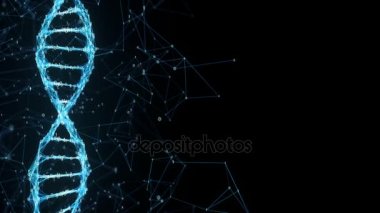 Hareketli arka plan dijital ikili pleksus Dna molekülü yer tutucu 4k döngü
