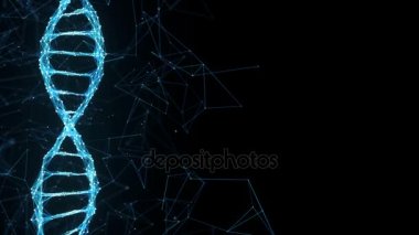Hareketli arka plan - dijital pleksus Dna molekülü 4 k döngü