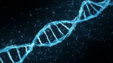 Hareketli arka plan - dijital ikili pleksus Dna molekülü 4k döngü