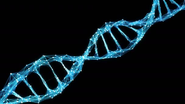 Fondo de movimiento abstracto - Molécula de ADN de plexo digital 4k Loop Alpha Matte — Vídeo de stock