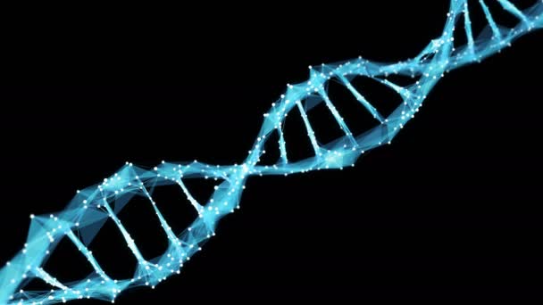 Фон движения Цифровой полигон Молекула сплетения ДНК 4k Петля Альфа Матте — стоковое видео