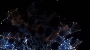 Veri ağları dijital ikili çokgen pleksus uçan