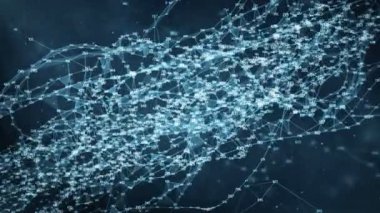 Hareketli arka plan - dijital rasgele Digits pleksus veri ağları