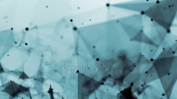 Abstract Motion Background - Digital Plexus Polygon Data Networks — Stock Video