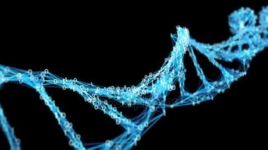 Hareketli arka plan dijital ikili pleksus Dna molekülünün Alpha mat 4k döngü