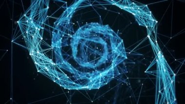 Hareketli arka plan - dijital pleksus Dna molekülü 4 k döngü
