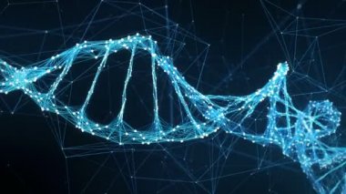 Hareketli arka plan - dijital pleksus Dna molekülü 4 k döngü