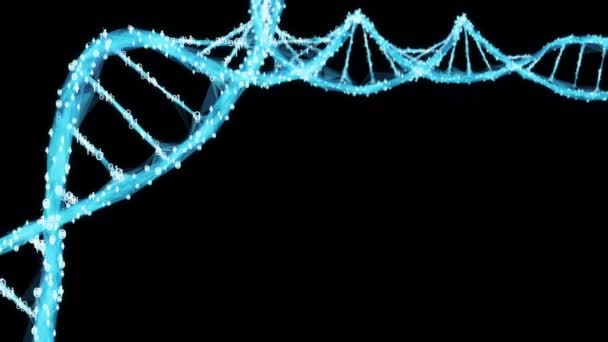 Рухомий фон Цифровий бінарний багатокутник Plexus ДНК молекула 4k Loop Alpha Matte — стокове відео
