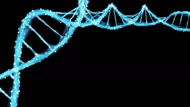Bewegungshintergrund digitales Polygon Plexus DNA Molekül 4k Schleife Alpha matt — Stockvideo