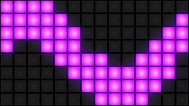 Disko gece kulübünde dans kat duvar parlayan ışık kılavuz arka plan vj döngü pembe