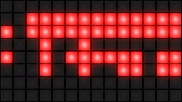 Colorful Disco nightclub dance floor wall glowing light grid background vj loop — Stock Video
