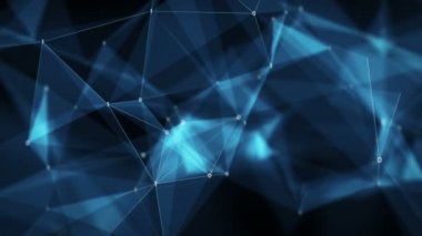 Hareketli arka plan - dijital ikili çokgen pleksus veri ağları