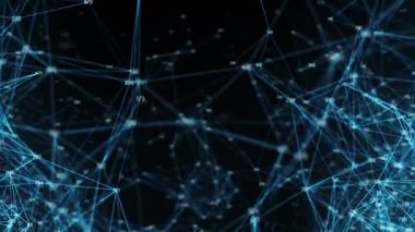 Dijital rasgele Digits çokgen pleksus veri ağları Alfa mat üzerinden uçan