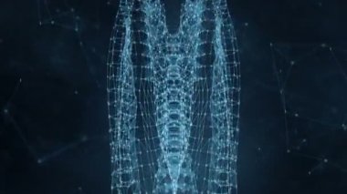 VJ Loop - dijital ikili pleksus veri soyut hareket arka plan iletişim