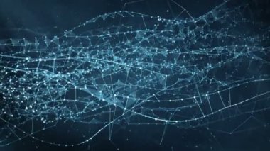 Hareketli arka plan - dijital pleksus veri ağları