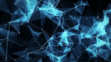 Hareketli arka plan - dijital ikili çokgen pleksus veri ağları