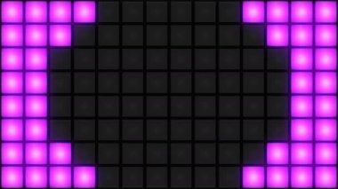 Disko gece kulübünde dans kat duvar parlayan ışık kılavuz arka plan vj döngü pembe