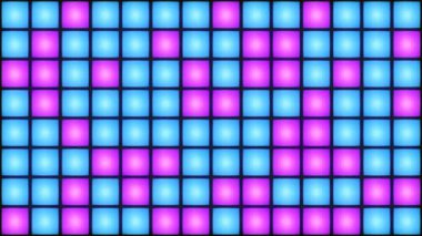 Renkli disko gece kulübünde dans kat duvar parlayan ışık kılavuz arka plan vj döngü