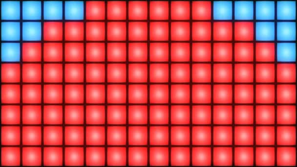 Colorful Disco Nightclub Dance Floor Wall Glowing Light Grid