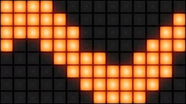 Turuncu disko gece kulübünde dans kat duvar parlayan ışık kılavuz arka plan vj döngü