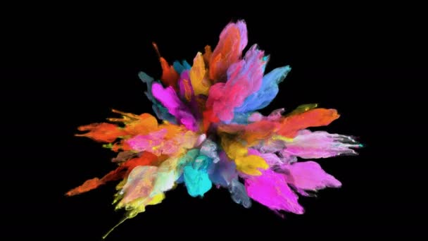 Download Farbe platzt - bunte Rauch-Explosion Flüssigkeitspartikel alpha matt - Stock-Footage: Videos ...