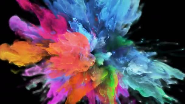 Színes robbanás - színes rózsaszín, kék füst robbanás folyadék részecskék alfa-Matt